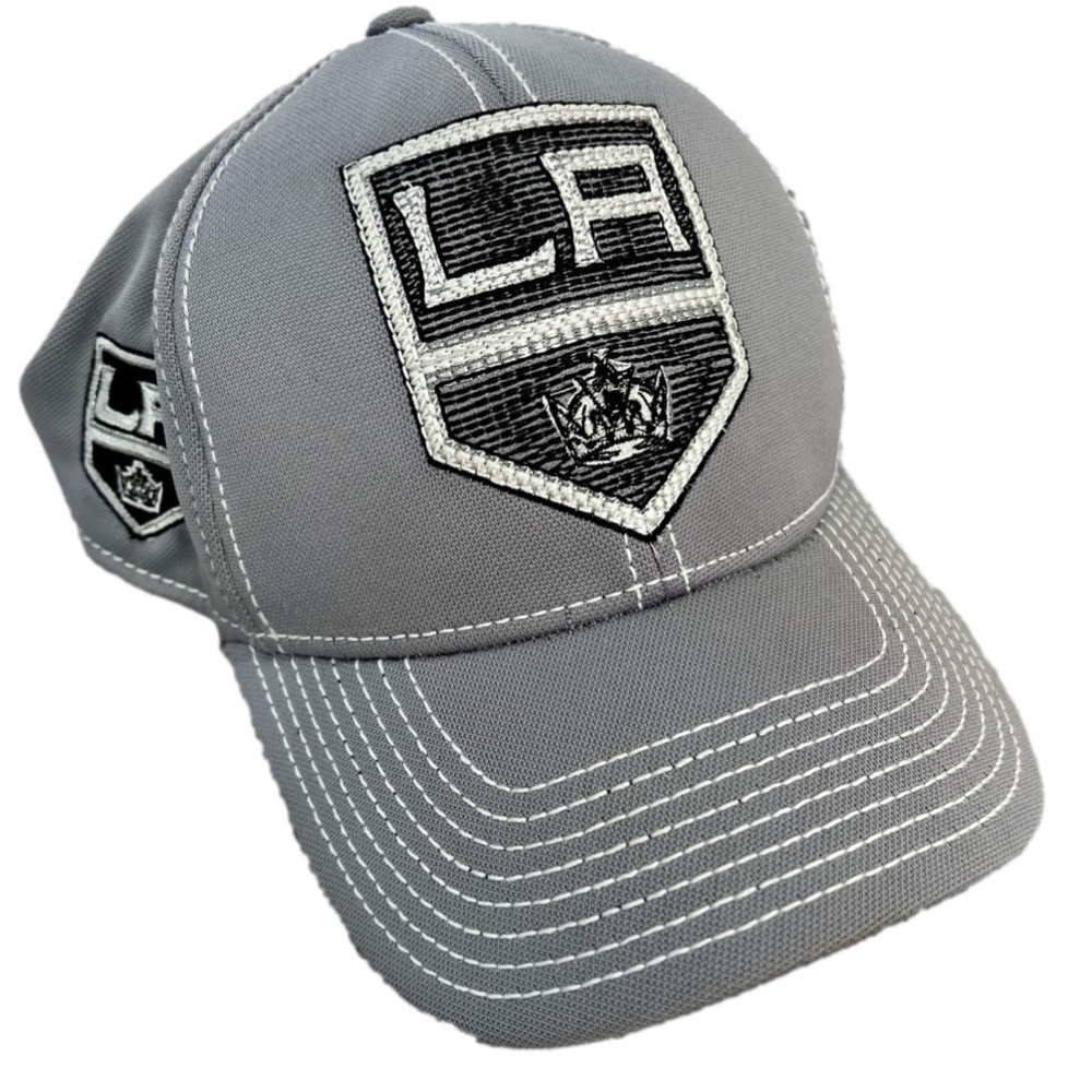 Reebok NHL LA Kings Grey Flex-fit Center Ice Hat Size L/XL